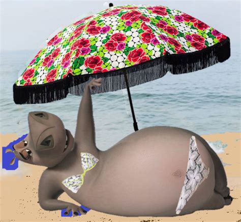 Gloria In Bikini And At The Beach Gloria The Hippopotamus Fan Art