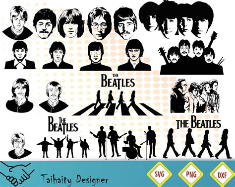 The Beatles Svg File The Beatles Svg Dxf Png Printable Etsy