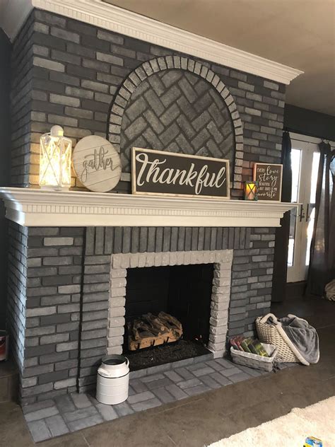 Gray Wash Brick Fireplace Fireplace Guide By Linda