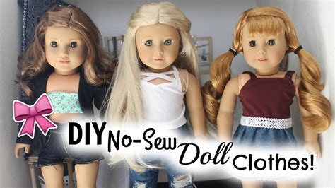 After a quick search on pinterest, i found an easy sew version with ribbons. DIY No-Sew American Girl Clothes! - YouTube