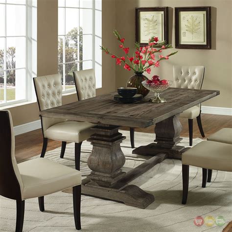 Yes top material top material: Column Modern Rustic 79" Solid Pine Wood Dining Table, Brown