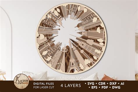 World Multilayer Laser Cut File Gráfico Por Lasercutano · Creative Fabrica