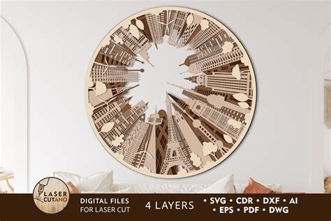 World Multilayer Laser Cut File Gr Fico Por Lasercutano Creative Fabrica