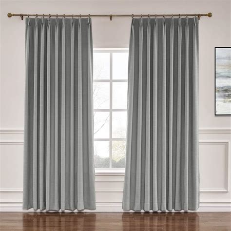 Prim Blackout Linen Curtains 96 Inches Length Thermal