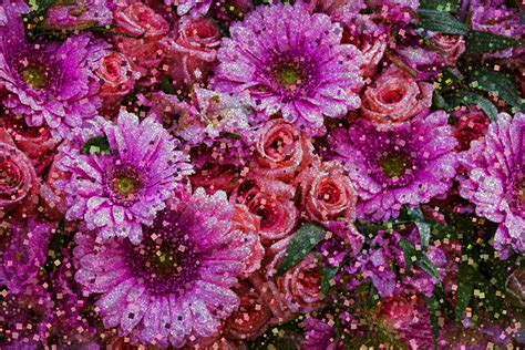Glitter Flowers Art Free Stock Photo Public Domain Pictures