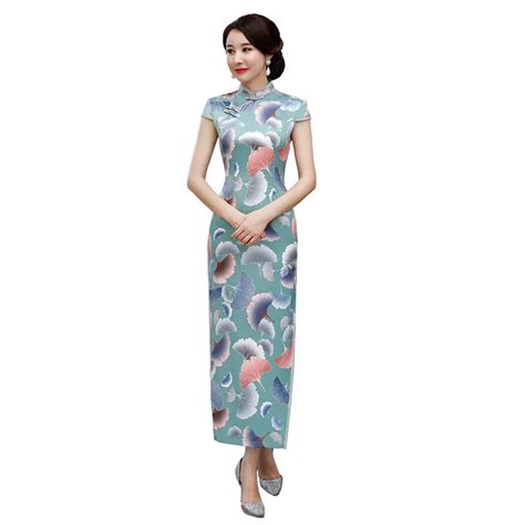 Traditional Chinese Dress Female Long Qipao Elegant Slim Double Layer