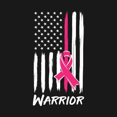 Warrior Breast Cancer Awareness Ribbon Pink Flag Breast Cancer