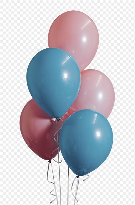 Baby Pink And Blue Balloons Free Stock Illustration High Resolution