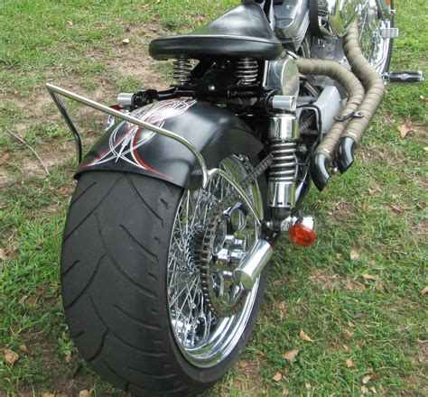 The tire width is one of the most distinctive design elements of the sportster 48. Custom 2002 Harley Davidson Sportster 250 Tire/Extended ...