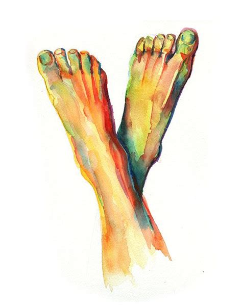 pies acuarela arte impresión podología pie anatomía arte etsy españa watercolor art prints