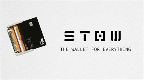 Stow A Wallet For Everything Youtube