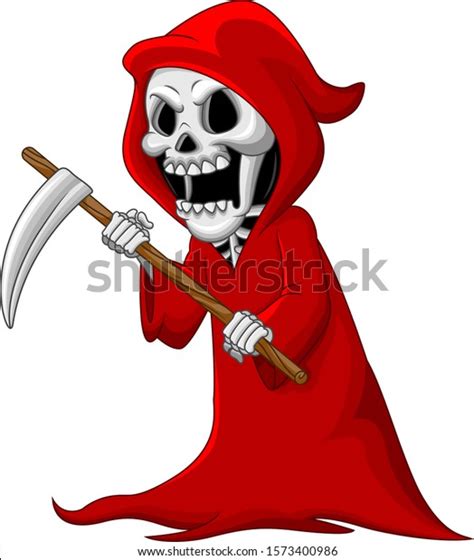 Cute Cartoon Grim Reaper Scythe Stock Illustration 1573400986