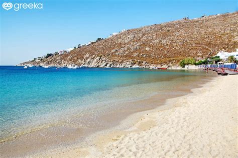 Mykonos Psarou Beach Photos Map Greeka