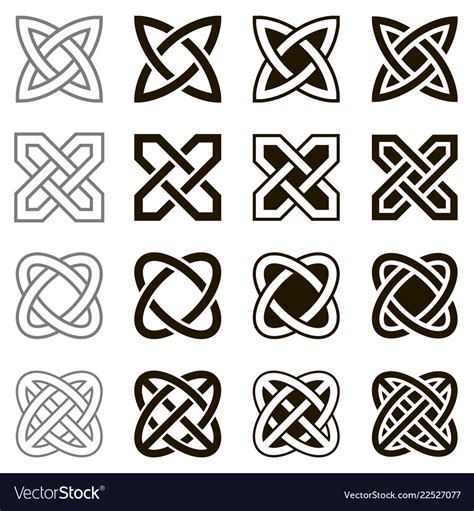 Celtic Knots Set Of Icons Royalty Free Vector Image