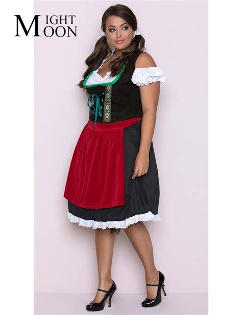 moonight german bavarian beer women oktoberfest costume beer wench costume gothic dress for
