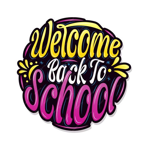 Premium Vector Welcome Come Back To School Lettering Text Effect