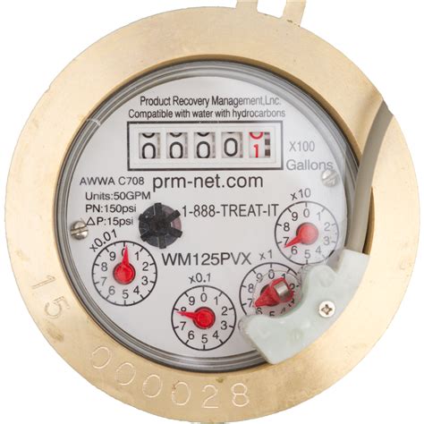 2 Water Meter Pulse Output Totalizing Multi Jet Brass Prm