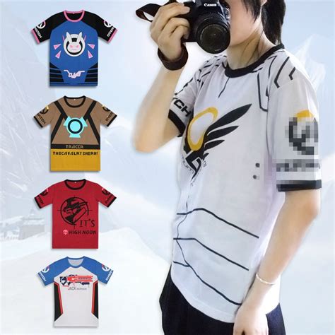 Hot Game Ow Dvamercytracermccreesoldier 76 Printed T Shirt Anime