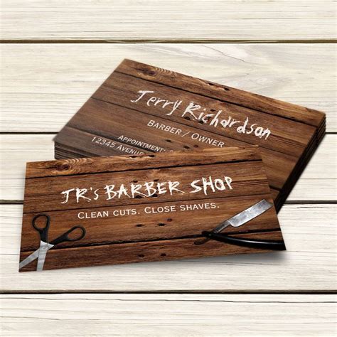 See more ideas about barber business cards, business card inspiration, barber. Rustic Country Barber Shop Scissors and Razor Business ...
