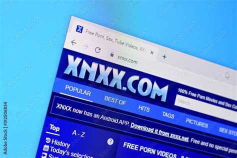 Homepage Of Xnxx Website On The Display Of Pc Url Stock