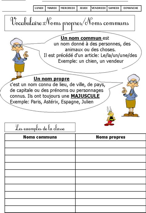 Exemple De Les Noms Communs
