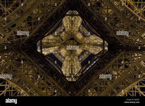 Eiffel Tower Seen From Below Stock Photo Alamy