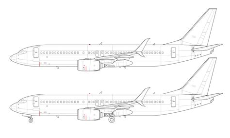 Boeing Blank Illustration Templates Norebbo