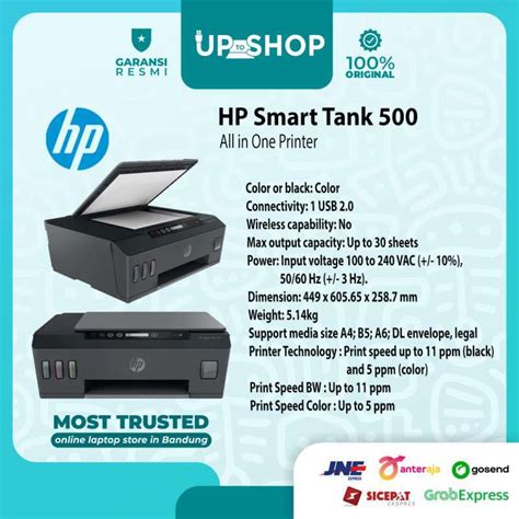 Jual Hp Smart Tank 500 All In One Printer Di Seller Up To Shop Official