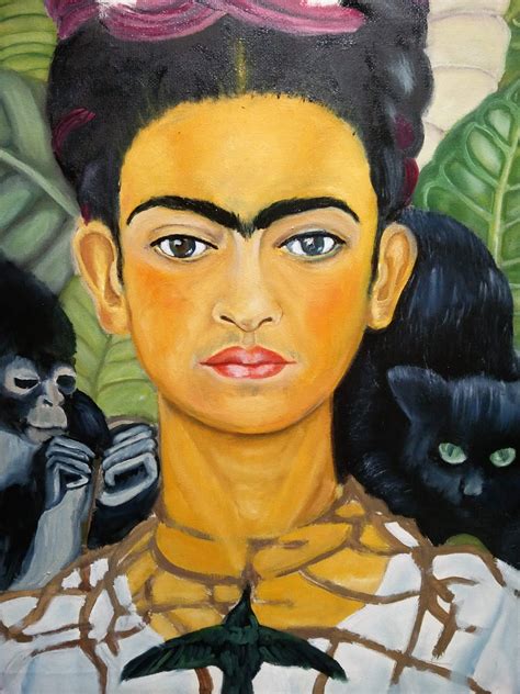La Mirada Dormida Frida Kahlo Autorretrato Con Collar De Espinas