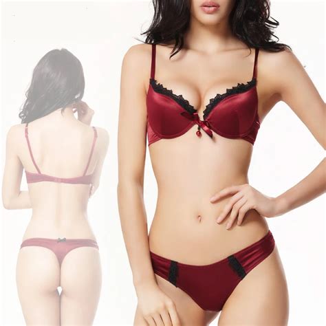 Buy Sexy Bra And Panty Sets Women Bra Set Push Up Lingerie Set Silk Underwear