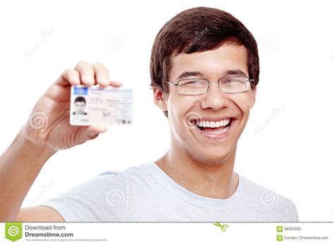 Guy With Driving License Stock Image Image Of Guys Background 66302205
