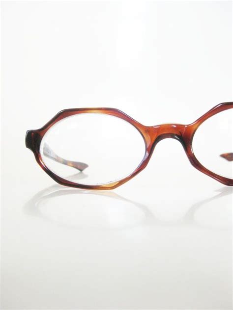 Vintage 1960s Hexagon Eyeglasses Octagon Glasses Womens Geek Chic Nerdy