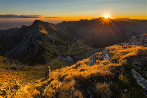 Adrian Mišiak Nature Landscape Romania Mountains Sun Rays Sunrise