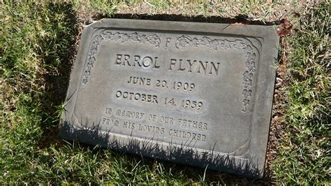 Actor Errol Flynn Grave Forest Lawn Cemetery Glendale California Usa La