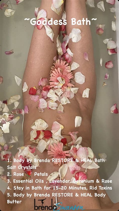 Self Care Goddess Bath Flowers Petals Roses Milk Body By Brenda Restore Heal Bath Salt