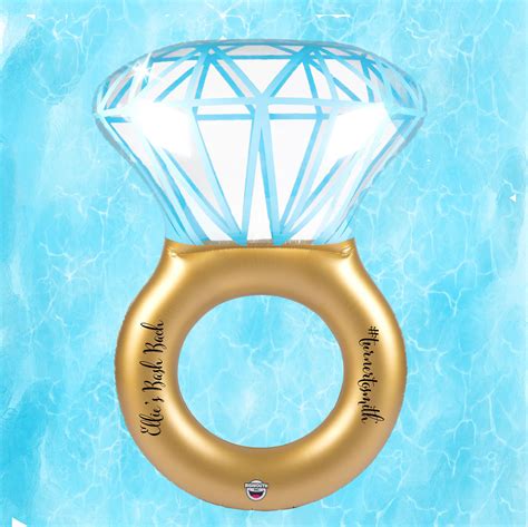engagement ring pool float bachelorette party bride to be bridal shower t b