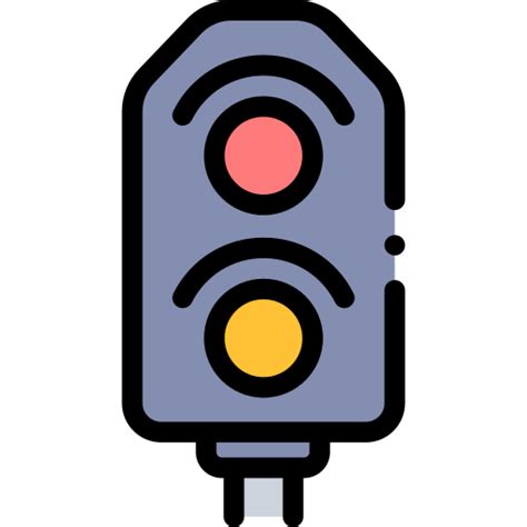 Traffic Lights Detailed Rounded Lineal Color Icon