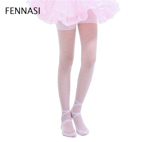 Fennasi Spring Summer Polka Dot Kid Girls Tights For Girls Ballet Dance