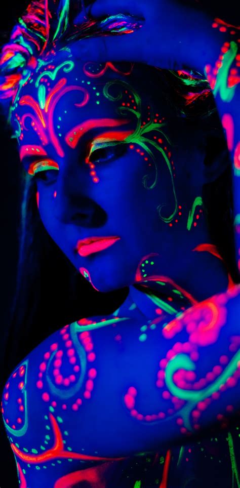 Black Light Body Paint Neon Painting Light Painting Face Painting Maquillage Phosphorescent