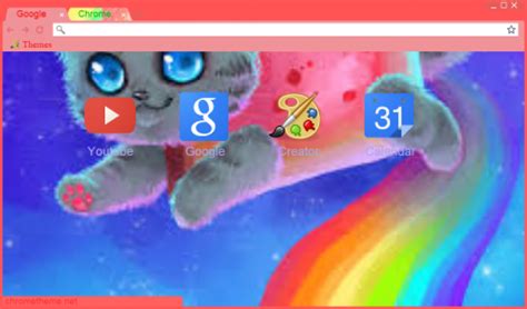 Nyan Cat Space Chrome Theme Themebeta
