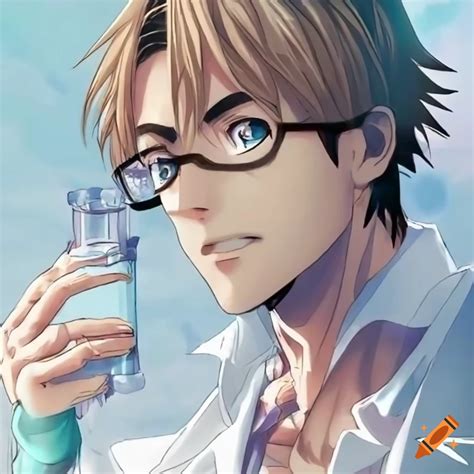 Anime Scientist In Lab Coat