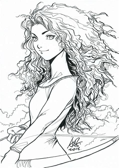 Brave Merida And Angus Coloring Page Sheet Disney Coloring Pages Porn