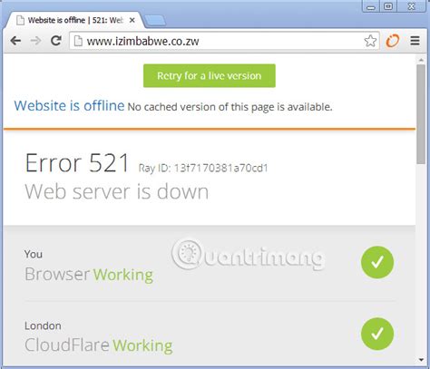 Fix Error Error 521 Web Server Is Down