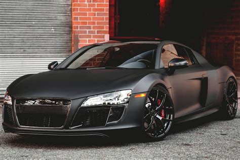 The video shows a couple of very loud acceleration and fly bys. R8 Matte Black... | Cars | Pinterest