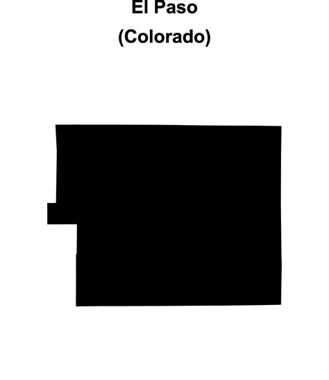 El Paso County, Colorado blank outline map 46631978 Vector Art at Vecteezy