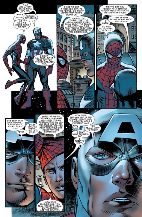 Captain America Speech To Spiderman Captain America Comic Captain