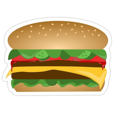 Cheeseburger Stickers By Umeimages Redbubble