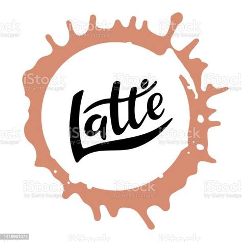 Latte Logo Stock Illustration Download Image Now Cafe Calligraphy