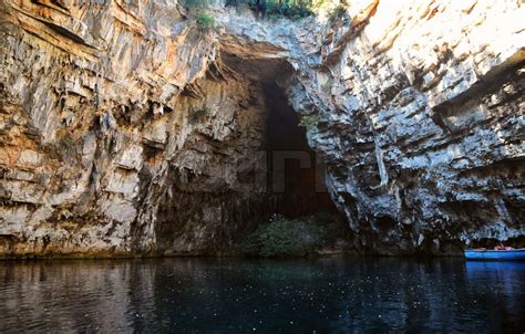 Melissani Cave On The Island Of Kefalonia Greece Stock Image Colourbox