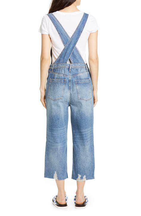 Free People Baggy Boyfriend Overalls In Blue Lyst